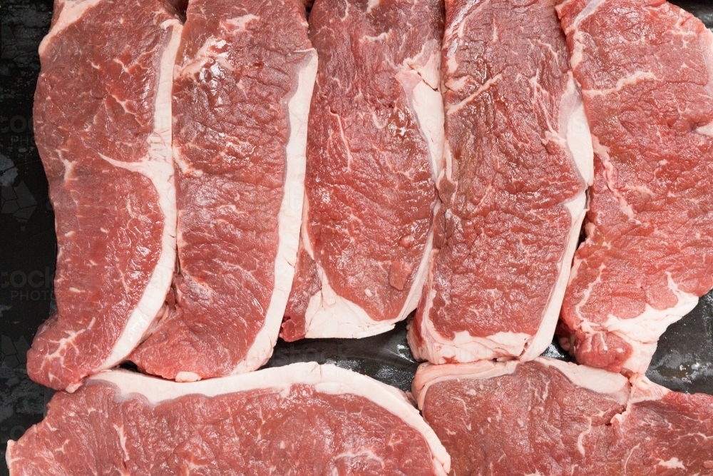 Close-up of raw red meat - Australian Stock Image