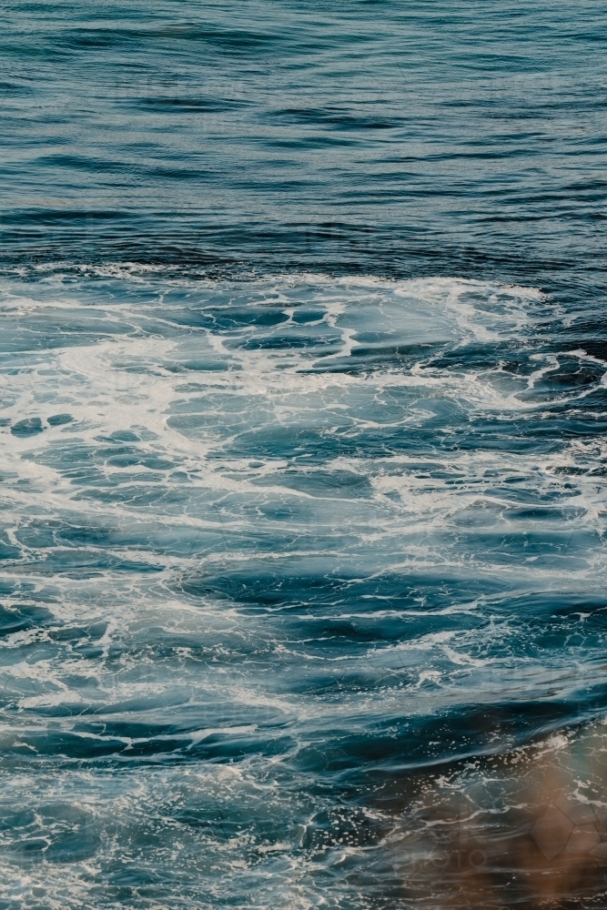 Image of Close up of whitewash in the ocean at Bronte Beach - Austockphoto