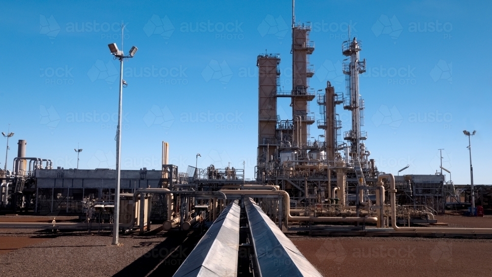 Close up shot of an industrial plant - Australian Stock Image