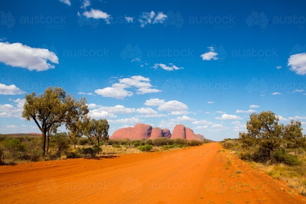 Close up shot of an outback with red dirt - Australian Stock Image