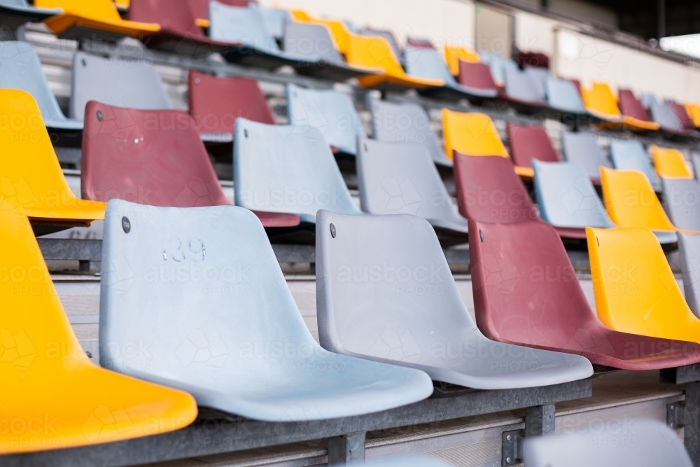 close up stadium seats - Australian Stock Image