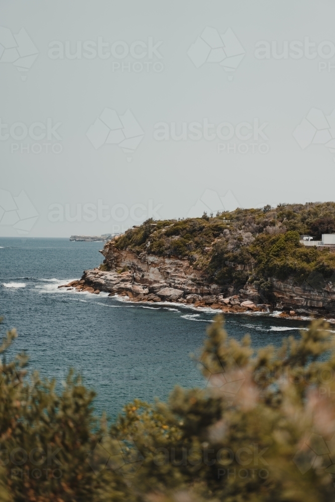 Coastal views of Coogee headland from the Bondi to Coogee Coastwalk. - Australian Stock Image