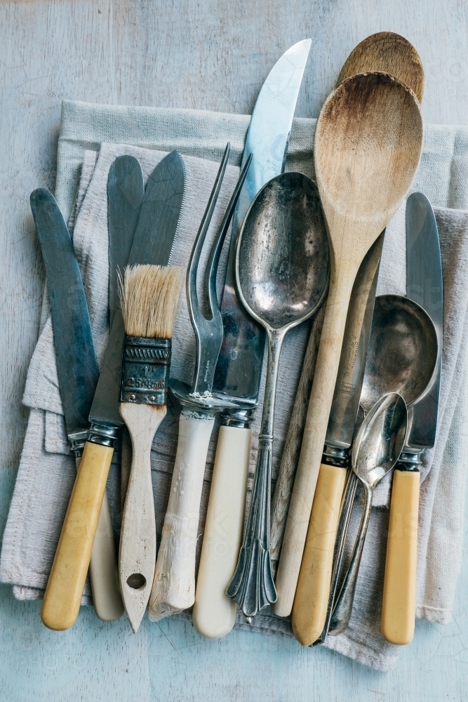 Collection of utensils. - Australian Stock Image