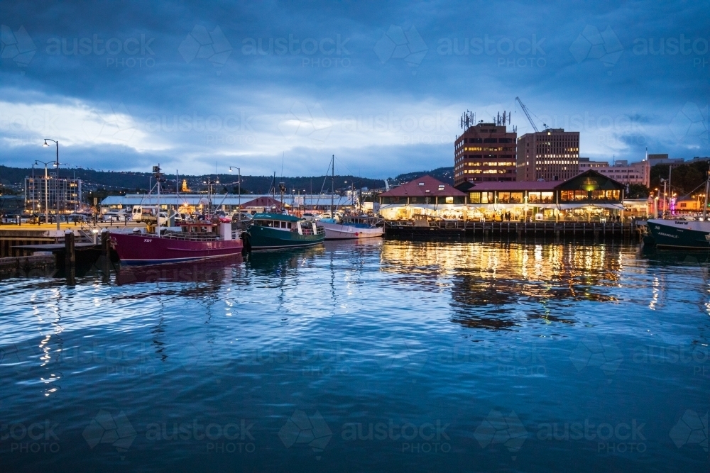 Constitution Dock at Dusk - Australian Stock Image