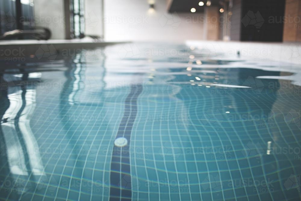 Contemporary indoor lap pool - Australian Stock Image