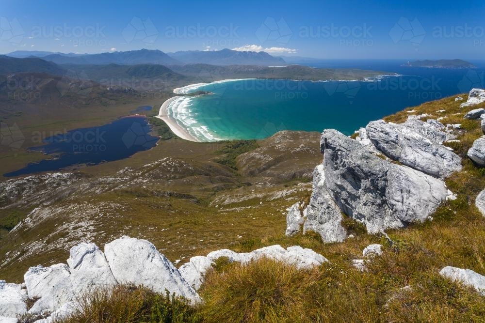 Cox Bight from New Harbour Range - Australian Stock Image