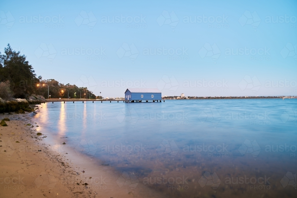 Crawley Edge Boatshed on the Swan River in Perth, Western Australia. - Australian Stock Image