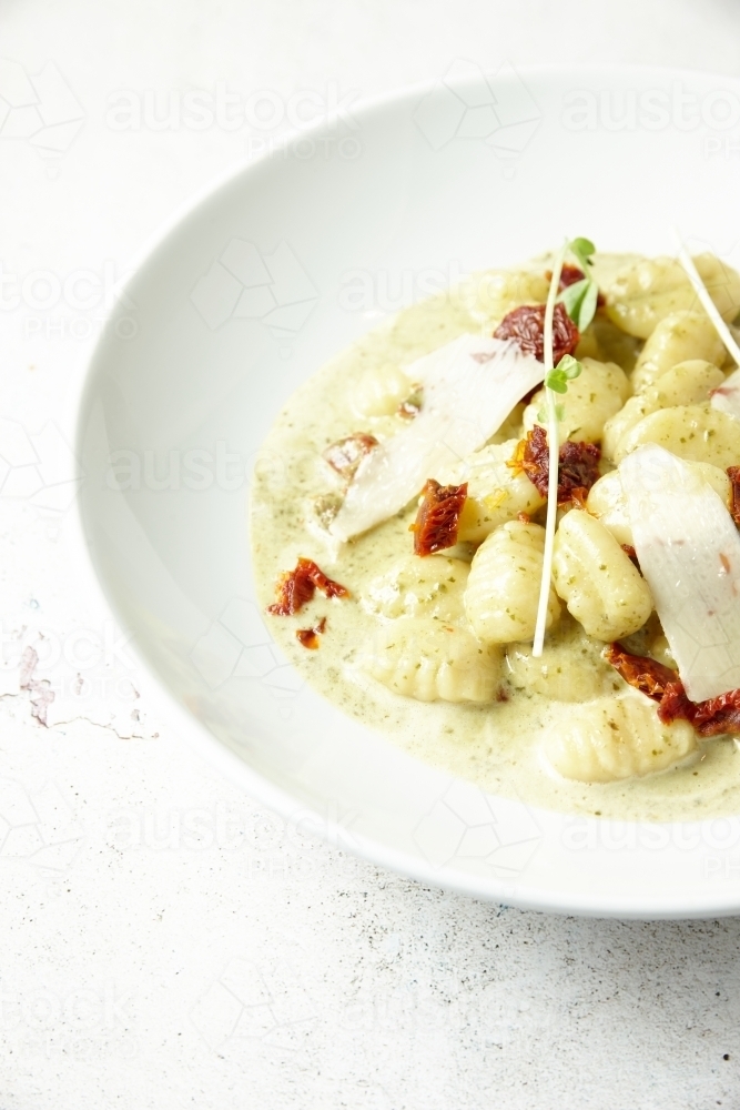 Creamy seafood soup bowl - Australian Stock Image