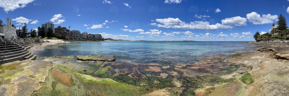 Cronulla Beach panorama - Australian Stock Image