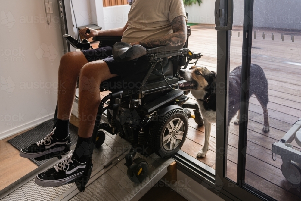 custom built ramp for wheelchair access - Australian Stock Image