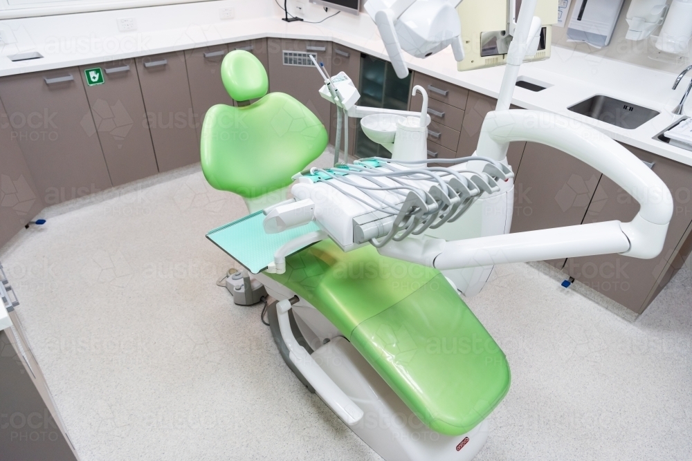 Dentist chair in dental practice - Australian Stock Image