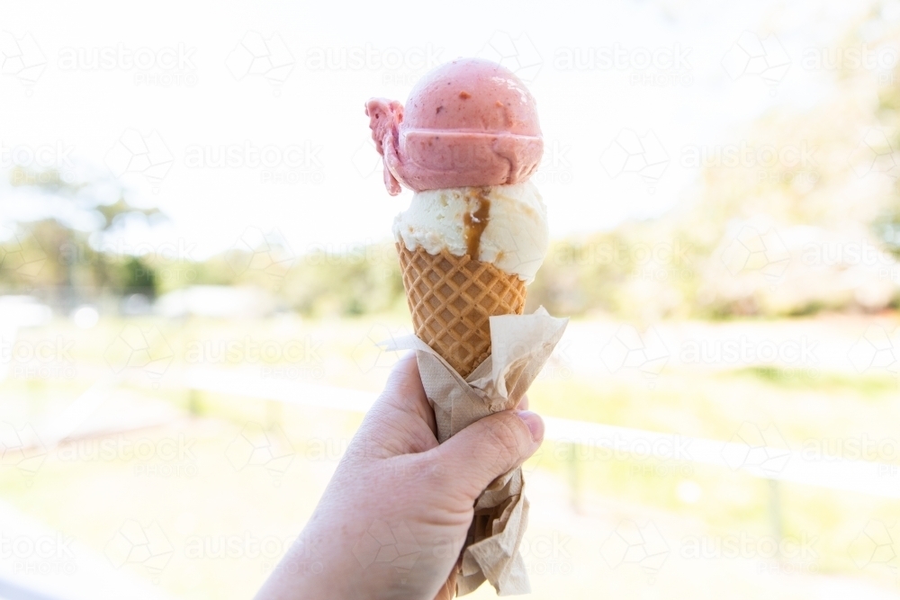 double scoop icecream cone - Australian Stock Image