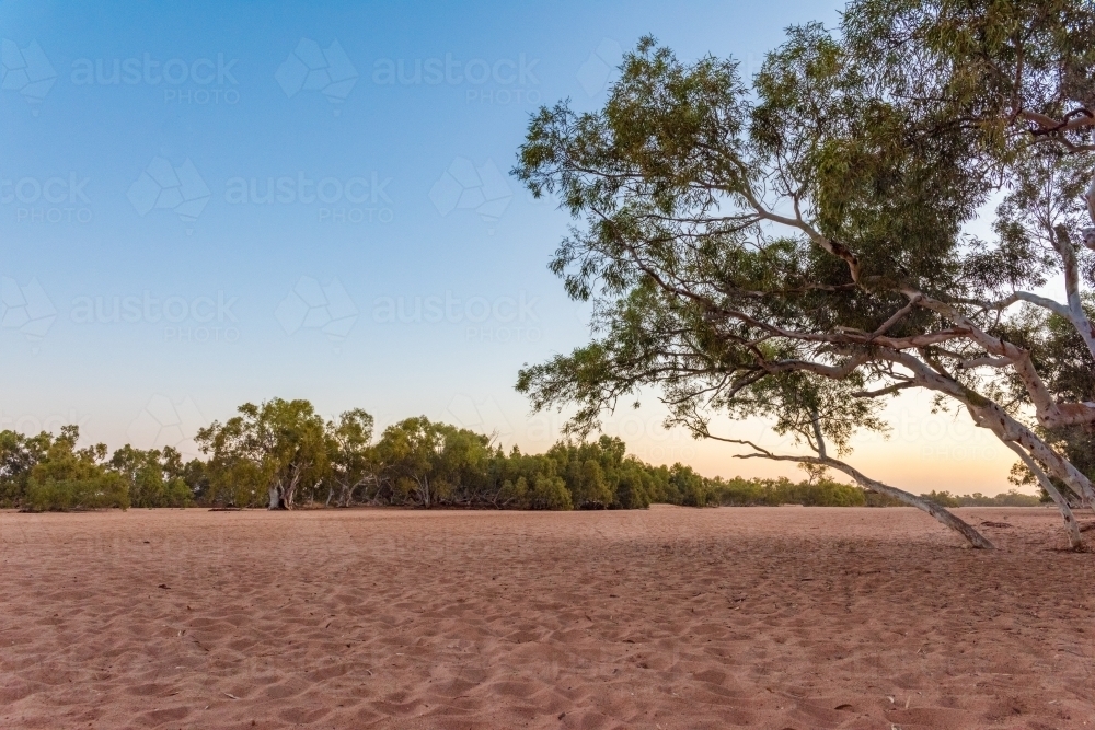 Dried Up River Bed With Vibrant Colours - Australian Stock Image