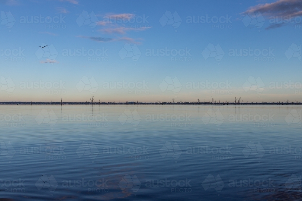 Early morning calm across lake - Australian Stock Image