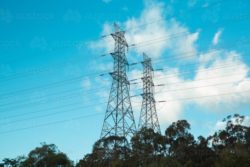 electricity towers - Australian Stock Image