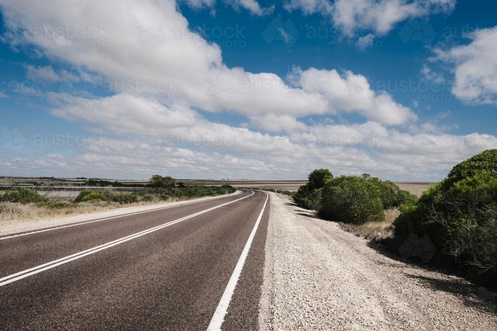 empty highway in outback Australia - Australian Stock Image