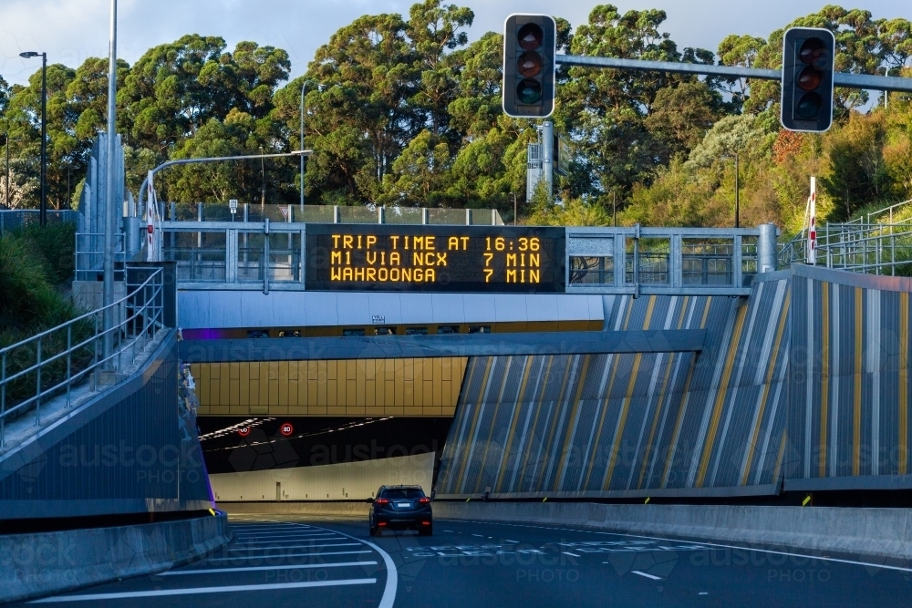 entrance to tunnel to bypass inner Sydney - Australian Stock Image