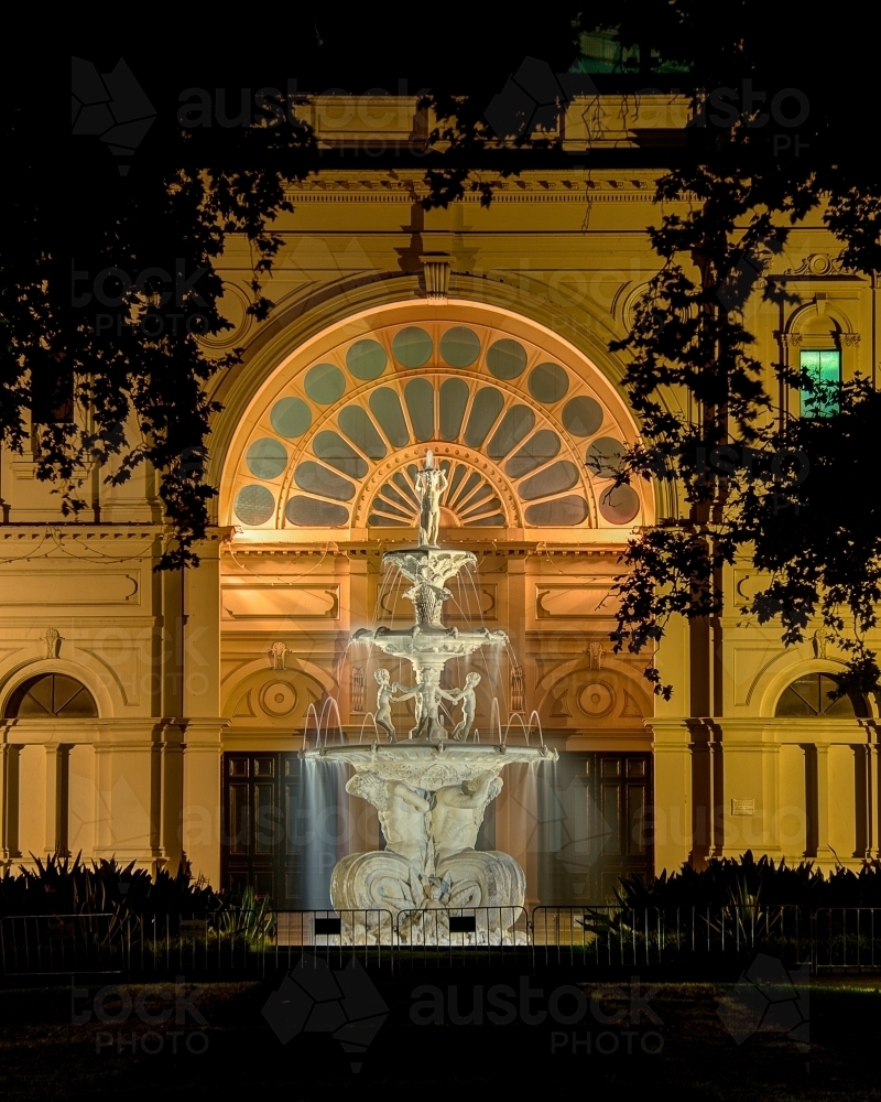 Exhibition Buildings southern facade - Australian Stock Image