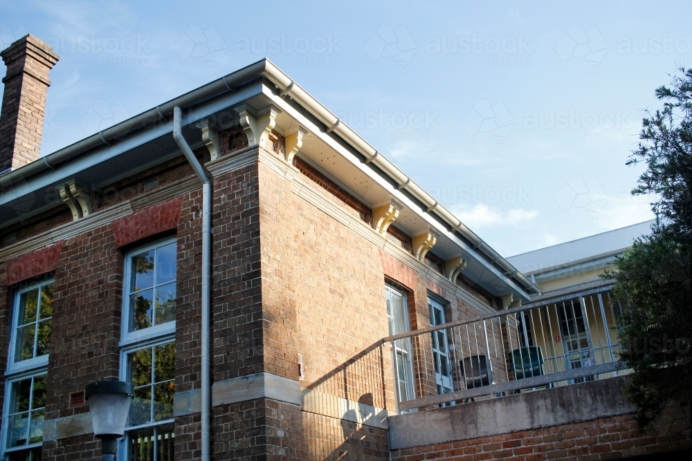 Facade of a house with patio - Australian Stock Image