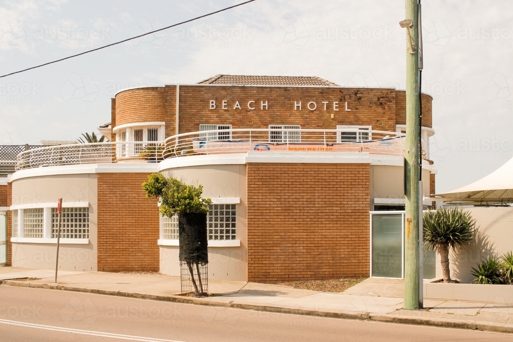 Facade of Beach Hotel - Australian Stock Image