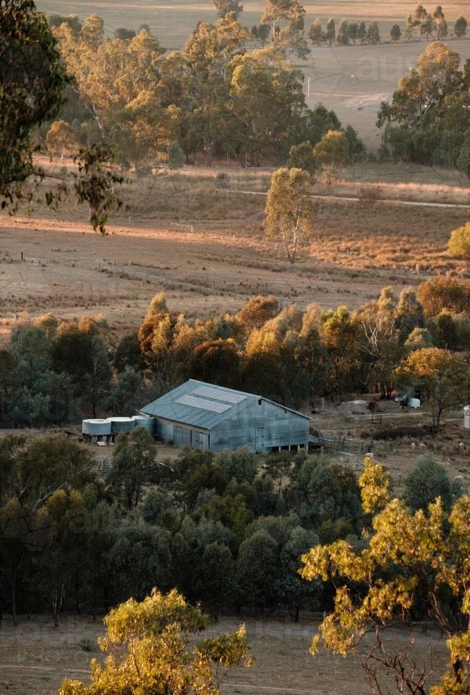 Farm in Lurg, North East Victoria - Australian Stock Image