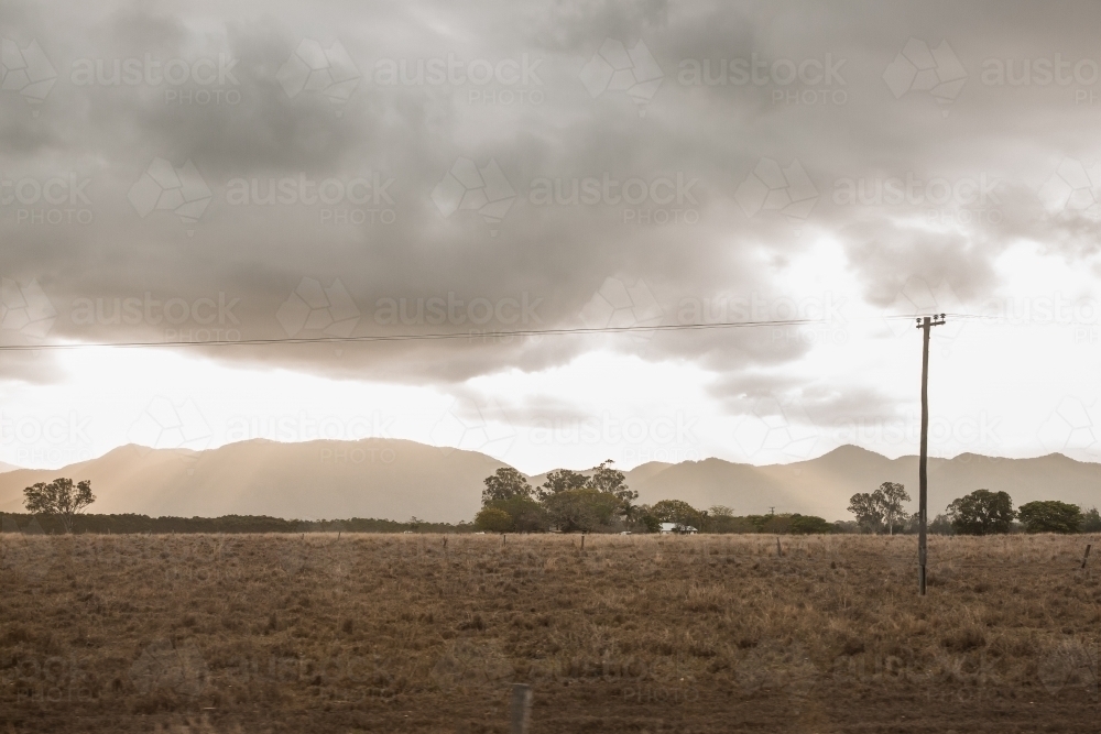 farmland near the Bruce Highway in central Queensland - Australian Stock Image