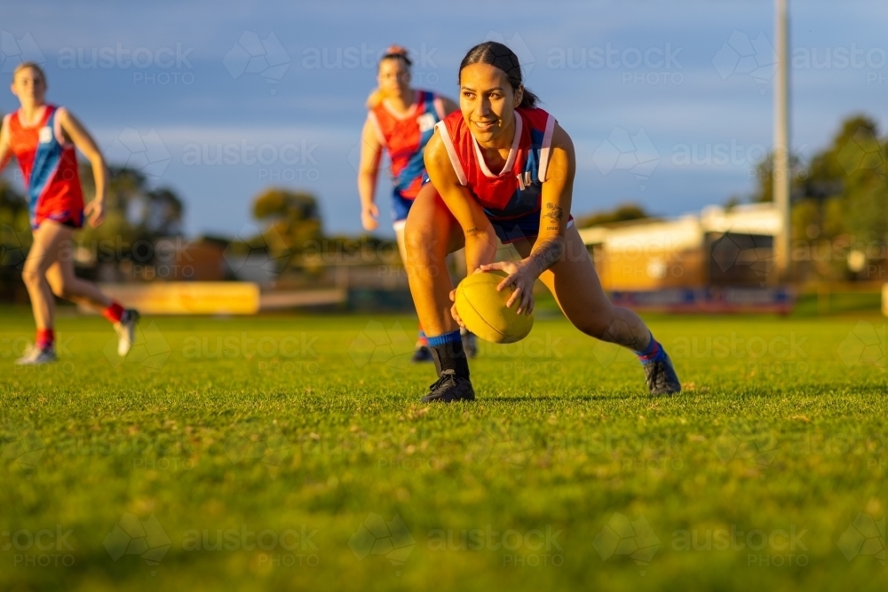 female footballers at training - Australian Stock Image