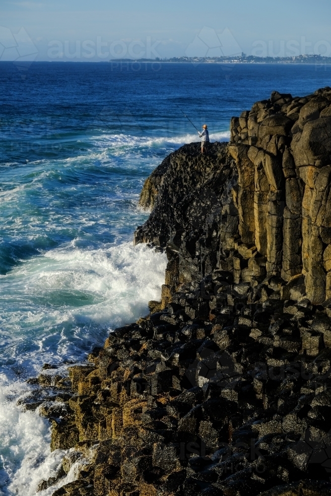 Fishermen at Fingal Head - Australian Stock Image