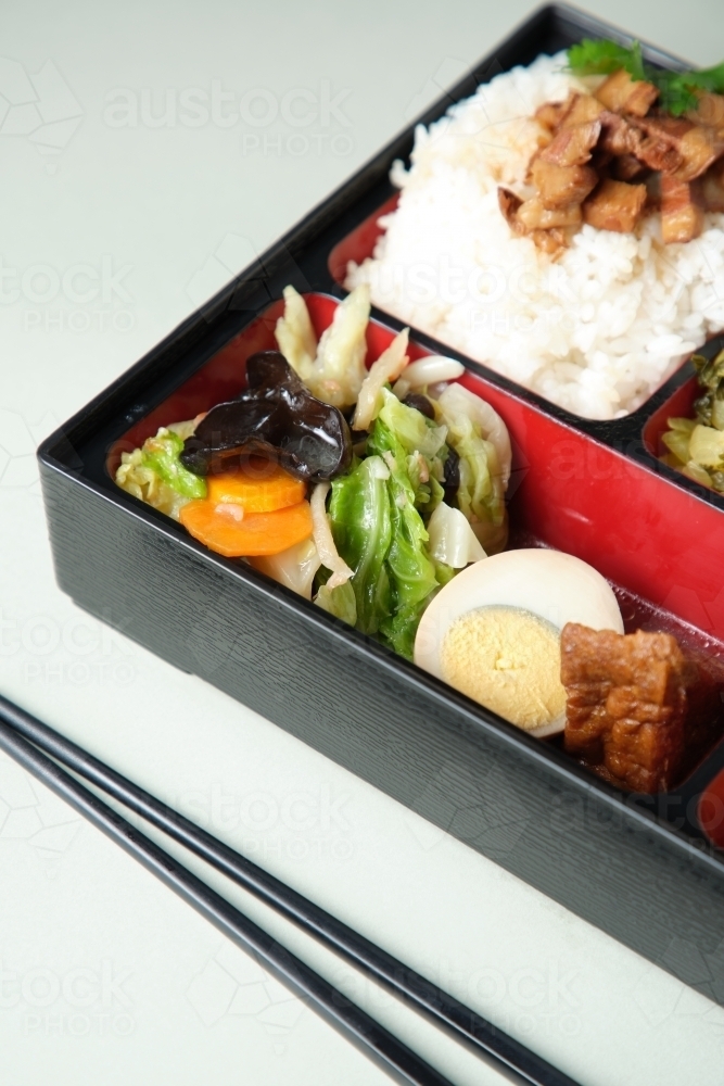 Food in a bento - Australian Stock Image