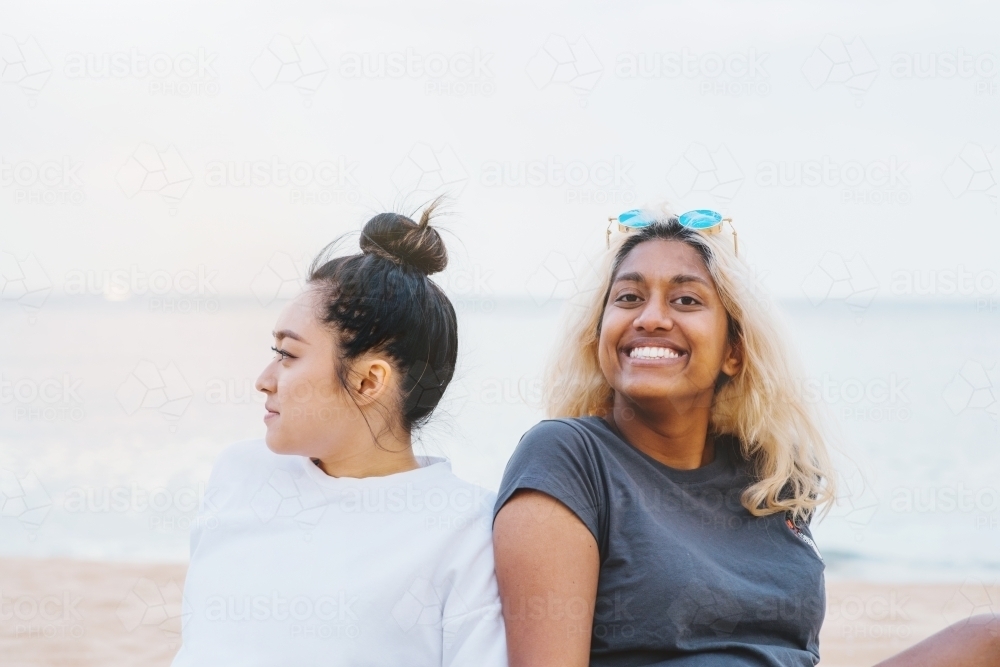 friends at the beach - Australian Stock Image