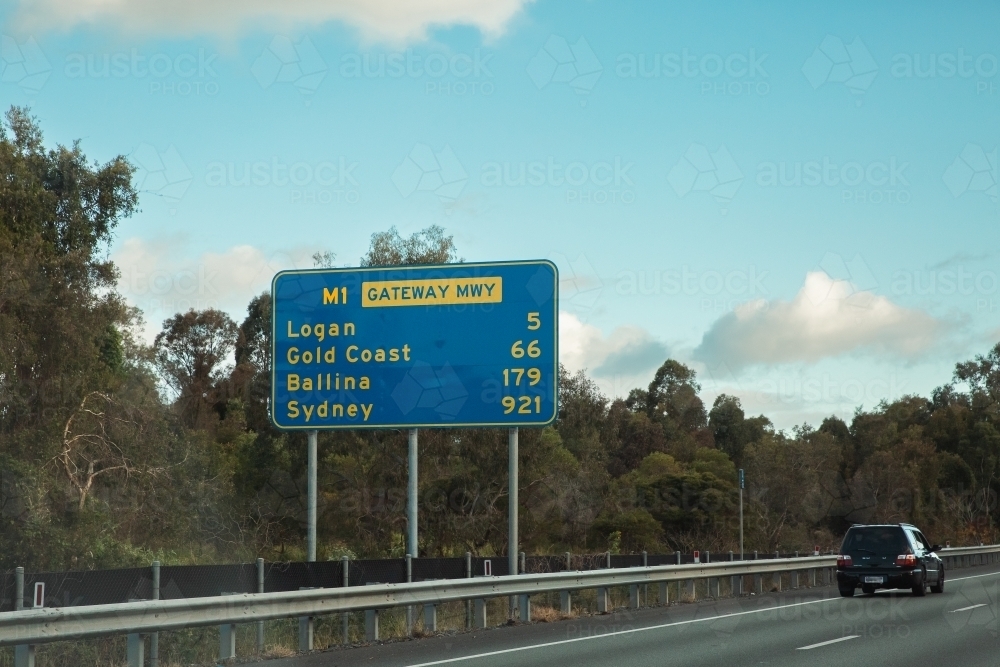 gateway motorway sign - Australian Stock Image