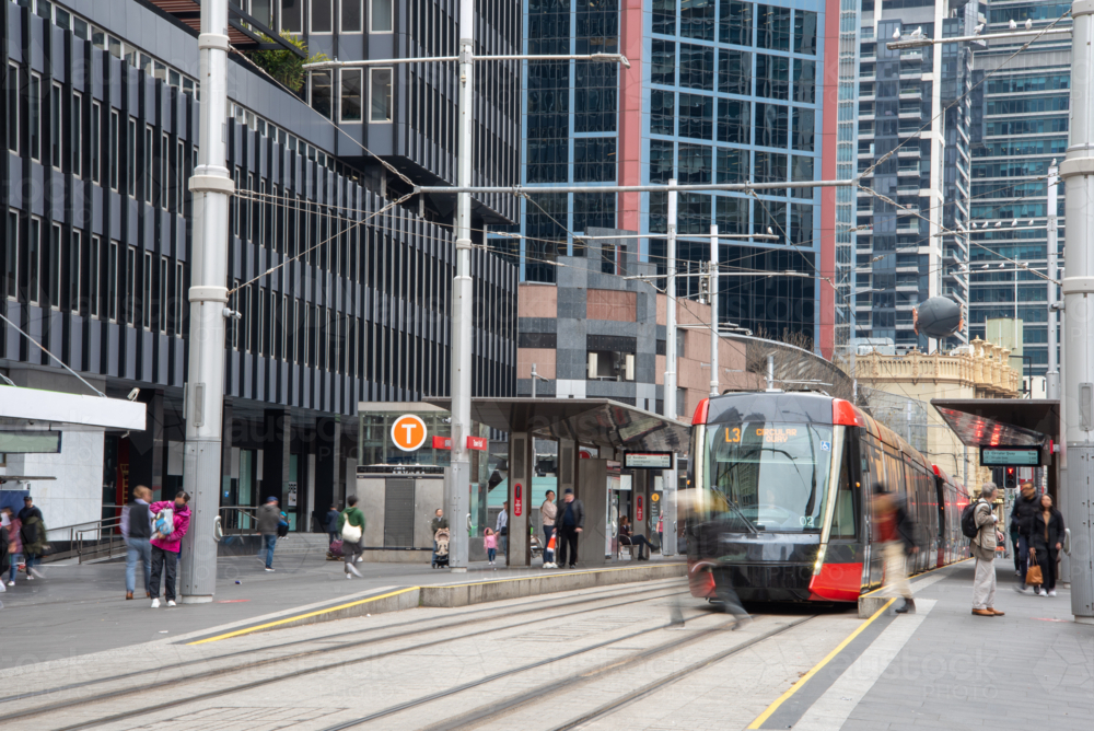 George Street light rail train - Australian Stock Image