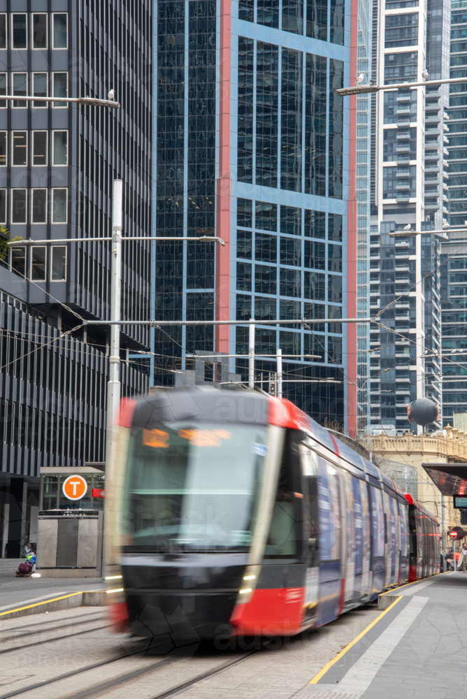 George Street light rail train - Australian Stock Image