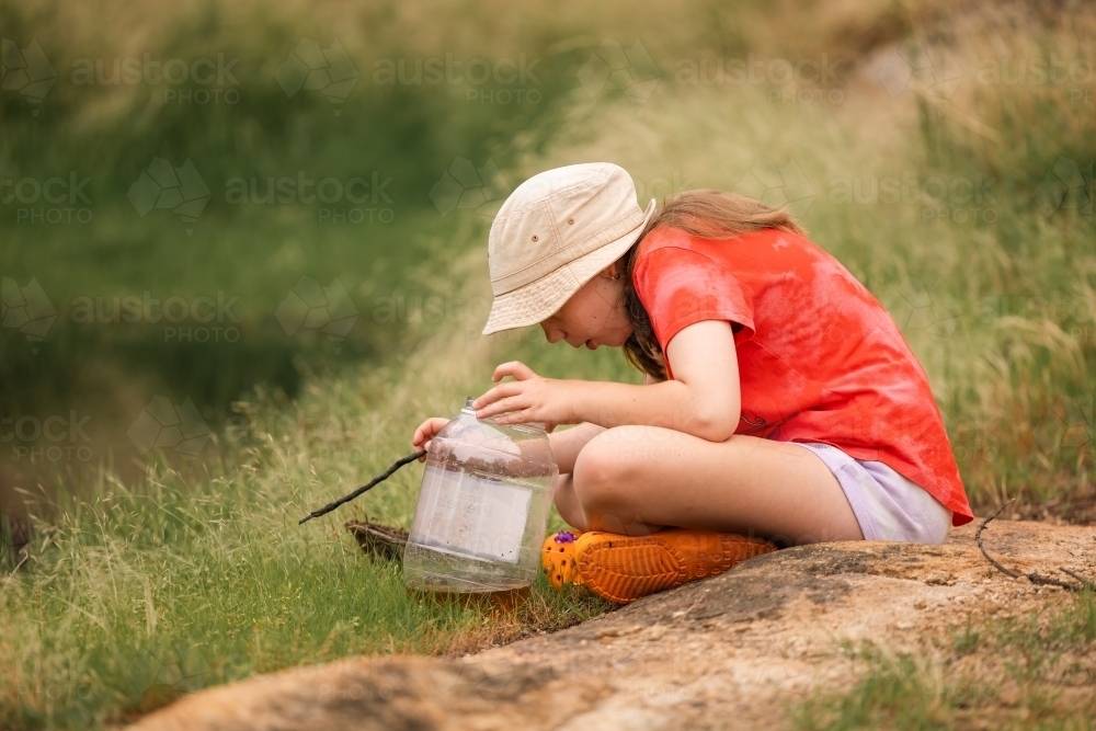 Catching tadpoles 