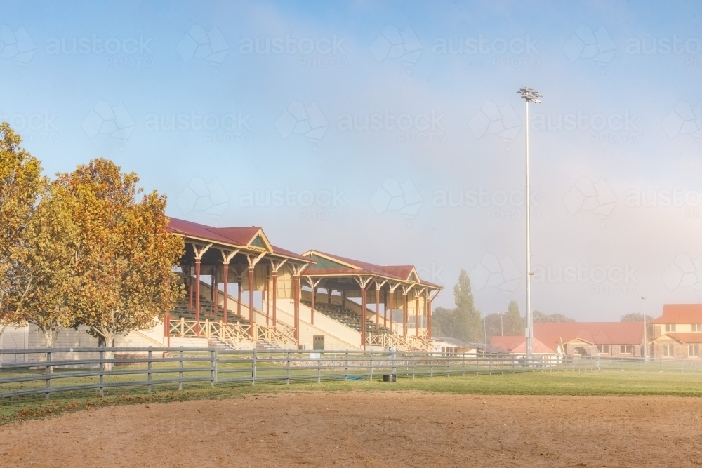 Grandstands at the Armidale Showground in New South Wales - Australian Stock Image