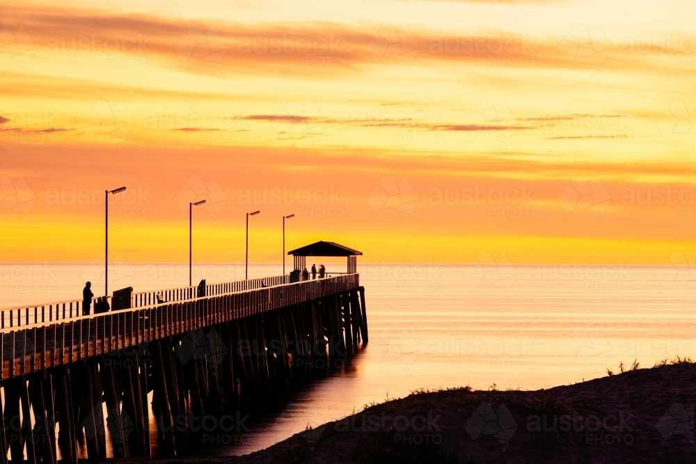 Grange Jetty Sunset - Australian Stock Image