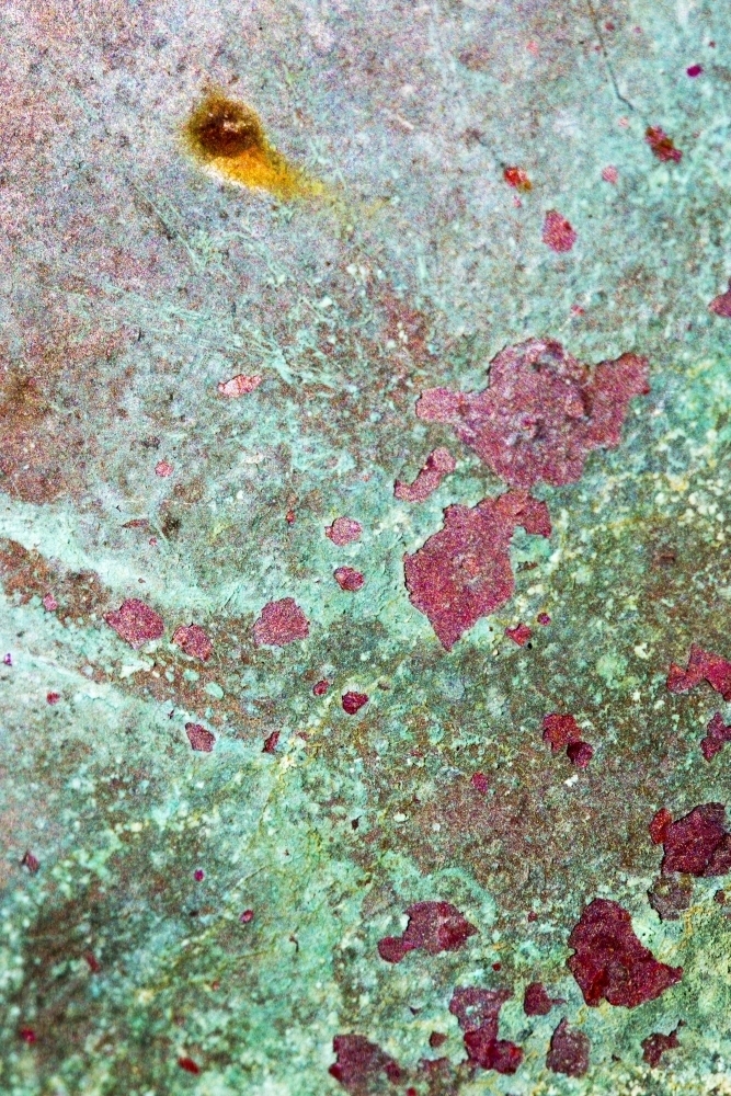 Green and red rust - Australian Stock Image