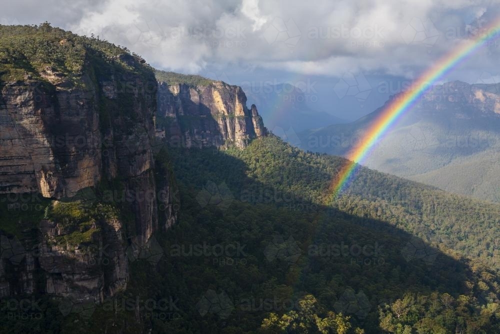 Grose Valley rainbow - Australian Stock Image