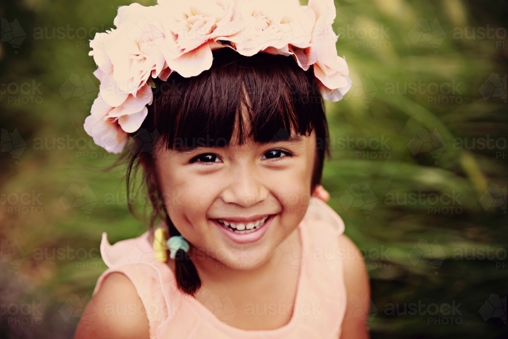 Happy multiethnic little girl - Australian Stock Image