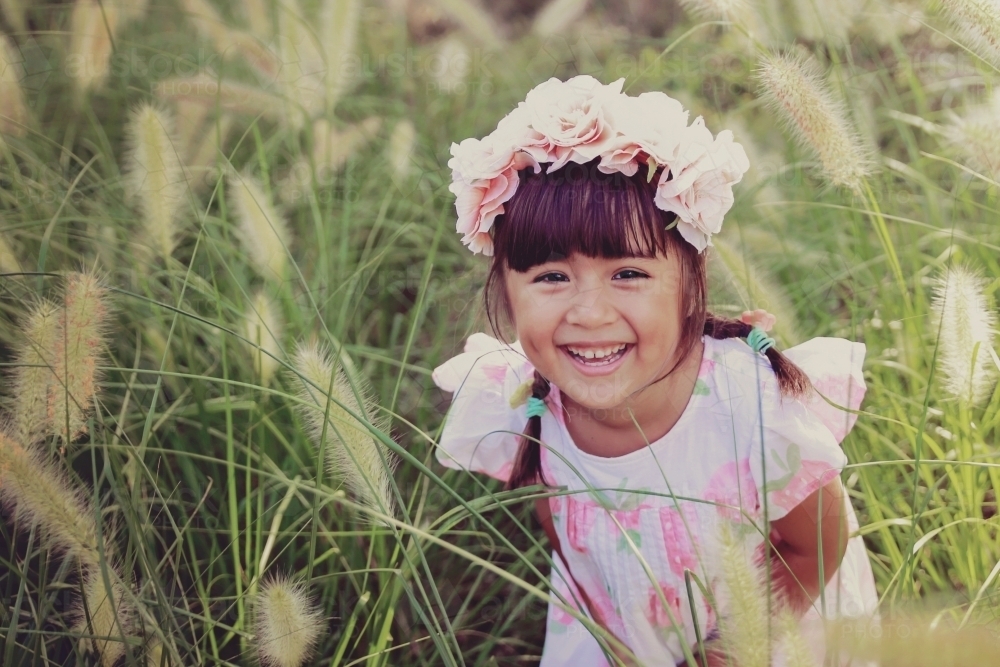 Happy multiethnic little girl - Australian Stock Image