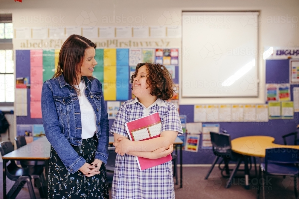 Happy primary school student - Australian Stock Image