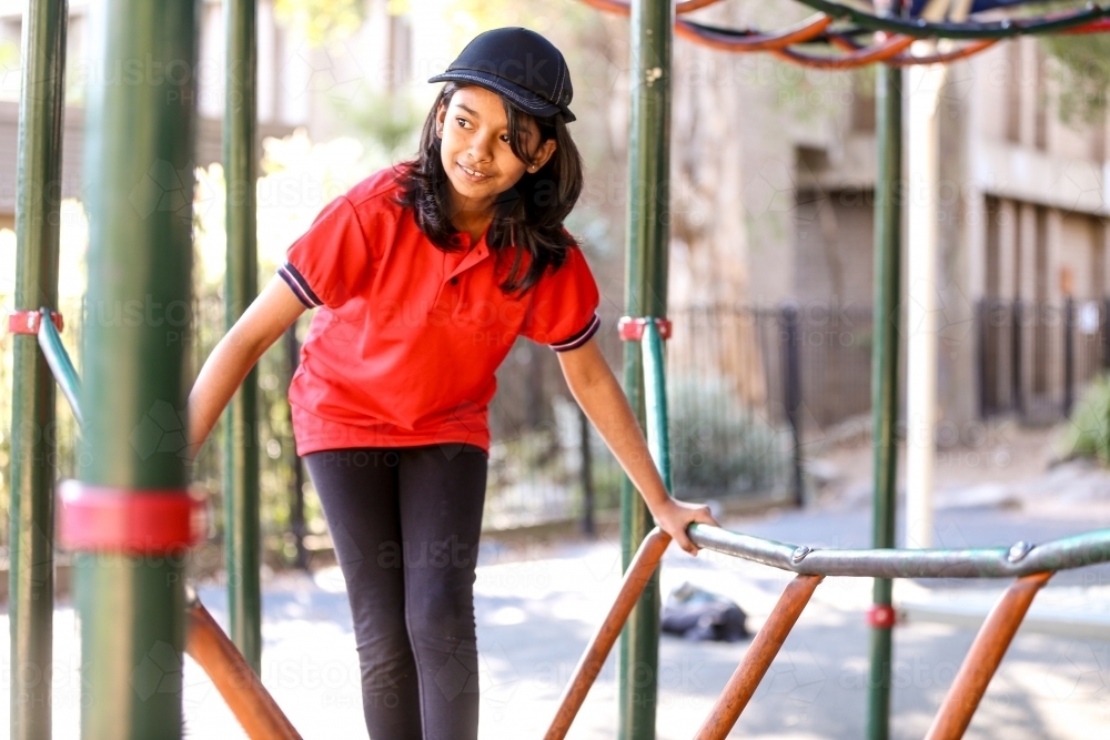 Happy primary school student - Australian Stock Image