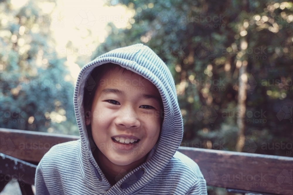 Happy young Asian boy - Australian Stock Image