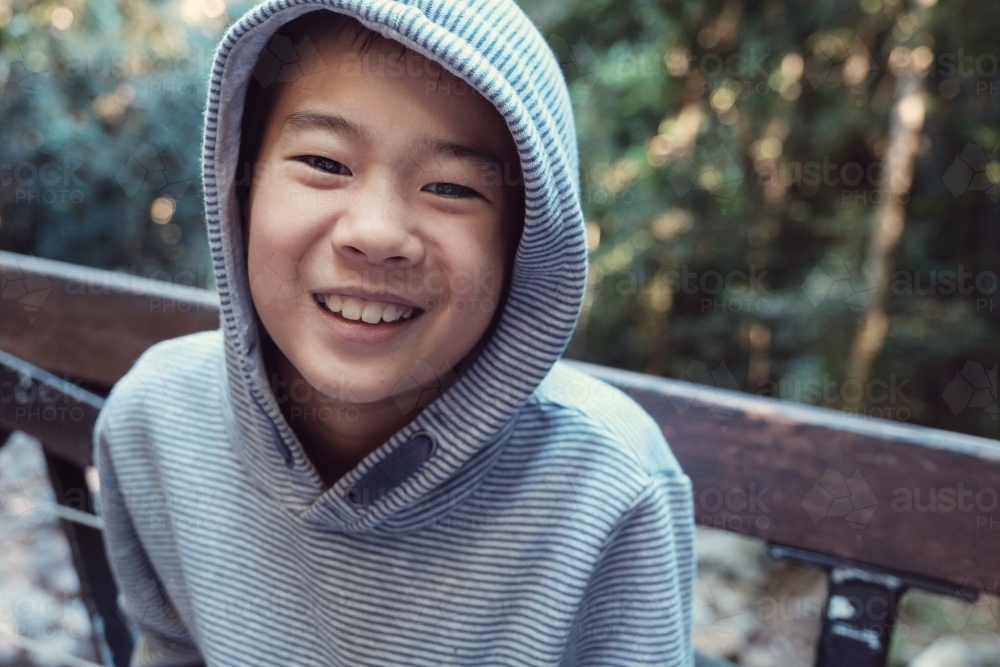 Happy young Asian boy - Australian Stock Image