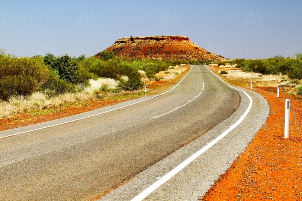 Highway through the Pilbara region of Western Australia - Australian Stock Image