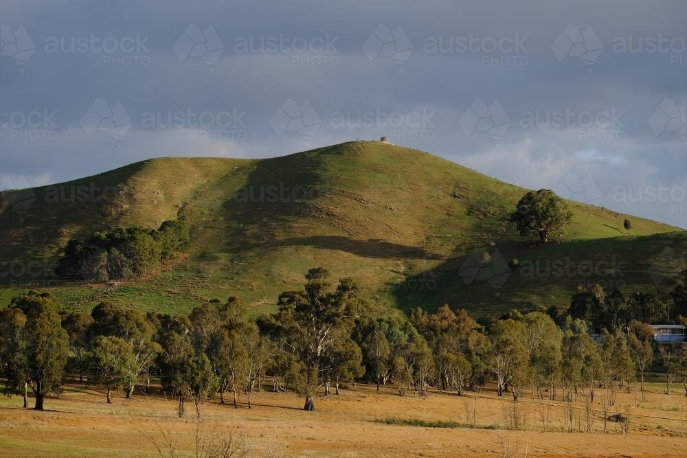 Hill in Bonnie Doon, near Camping Ground - Australian Stock Image