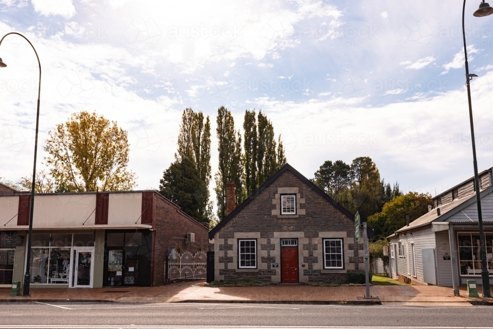 Historic buildings in the main street of Uralla in the NSW Northern Tablelands - Australian Stock Image