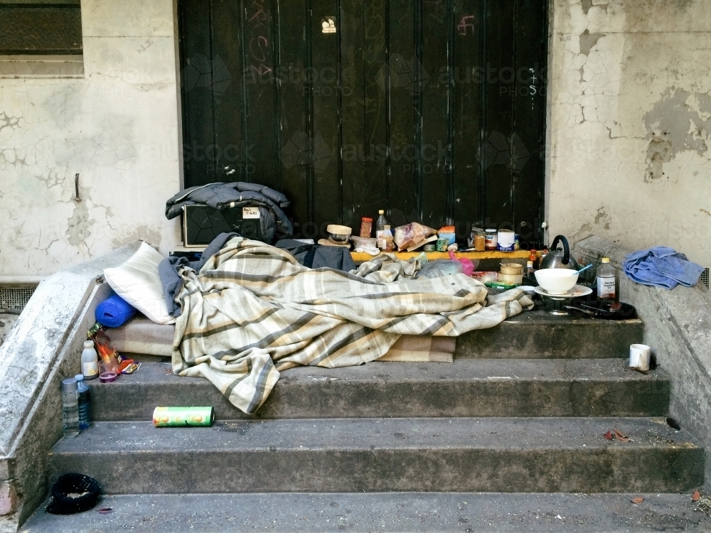 Image of Homeless persons place - Austockphoto