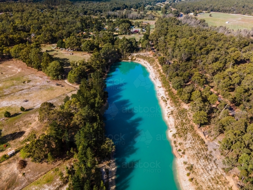 Black Diamond Lake - Australian Stock Image