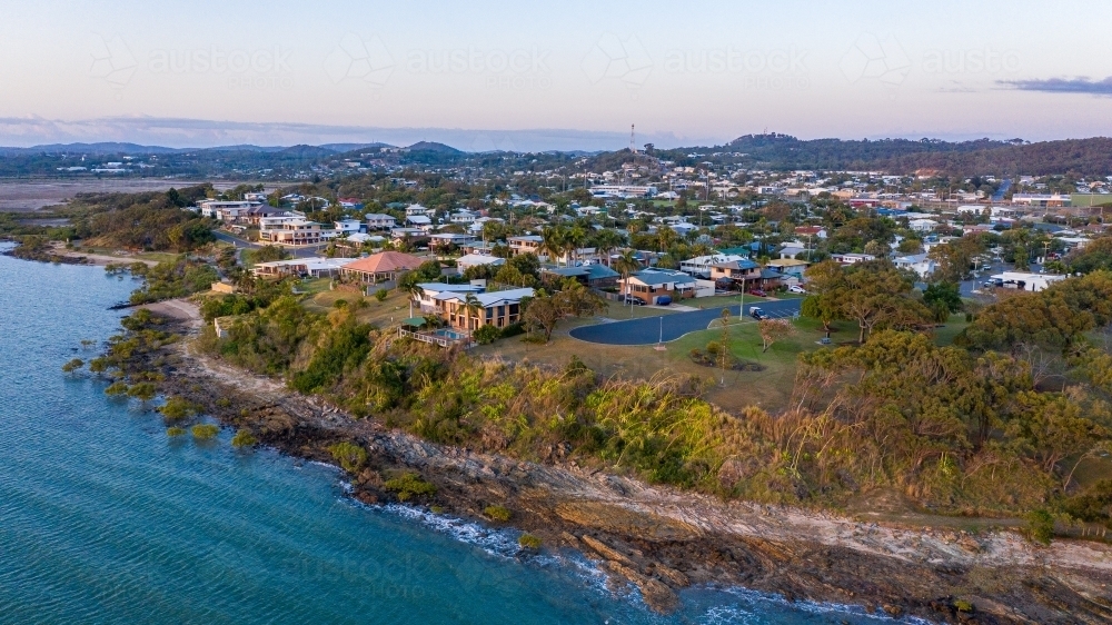 Horizontal shot of a residential area at bay point - Australian Stock Image